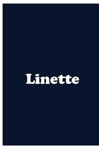 Linette - Dark Blue Personalized Notebook / Extended Lined Pages / Soft Matte