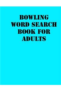 Bowling Word Search Book For Adults