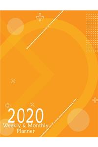 2020 Calendar With Orange Circle Jan - Dec 2020