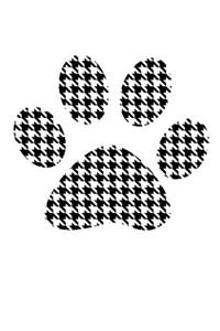 Composition Notebook: Houndstooth Dog Paw Lined College Ruled Notebook