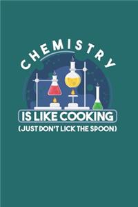 Chemistry Is like Cooking Just don't lick the Spoon
