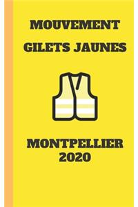 carnet ligné gilet jaunes 2020 Montpellier mouvement du peuple un carnet de note gilets jaunes mémento, livret, agenda, répertoire, cahier, calepin