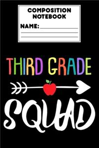 Composition Notebook Third Grade Squad