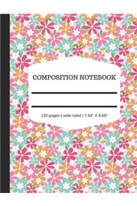 Composition Notebook - 120 pages - Wide Ruled - 7.44