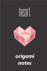 heart origami notes