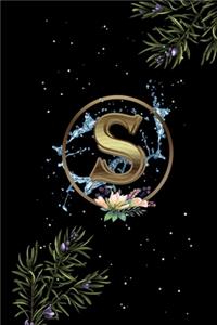 S: Initial Monogram Letter S College Ruled Notebook. Amazing Medium Lined Journal Notebook / Diary / Christmas & Birthday Gift For Man & Women