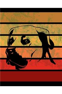 Labrador Retriever Retro Stripes Notebook