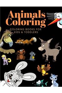 Animals Coloring Coloring Books for Kids & Toddlers