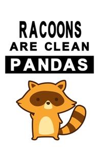 Notizbuch Racoons are clean Pandas Version 4