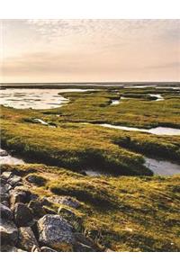 North Sea Notebook Large Size 8.5 x 11 Ruled 150 Pages