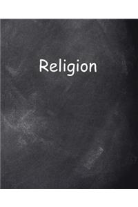 School Composition Book Religion Chalkboard Style 130 Pages