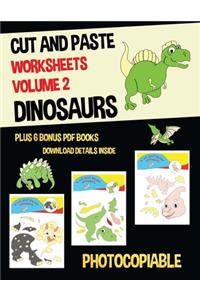 Cut and Paste Worksheets - Volume 2 (Dinosaurs)