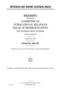 Munitions list export licensing issues