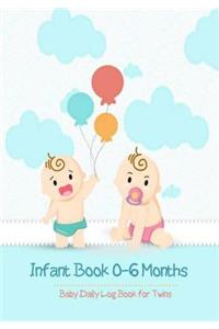 Infant Book 0-6 Months Baby Daily Log Book for Twins