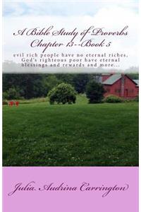 A Bible Study of Proverbs Chapter 13--Book 5