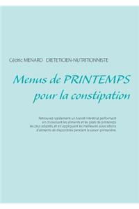 Menus de printemps pour la constipation