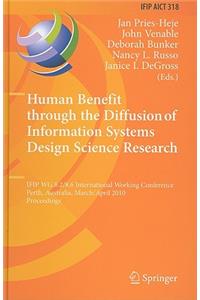 Human Benefit Through the Diffusion of Information Systems Design Science Research