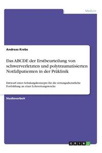 ABCDE der Erstbeurteilung von schwerverletzten und polytraumatisierten Notfallpatienten in der Präklinik