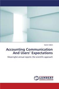 Accounting Communication and Users' Expectations