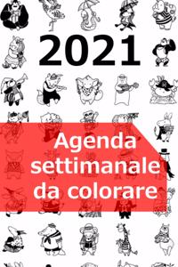 Agenda settimanale da colorare