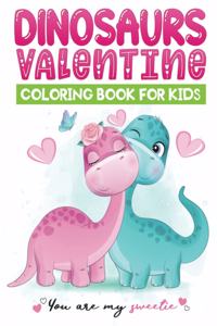 dinosaurs valentine coloring book for kids