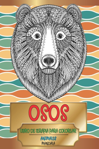 Libro de terapia para colorear - Mandala - Animales - Osos