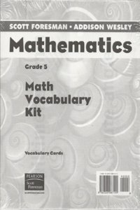 Scott Foresman Addison Wesley Math 2004 Vocabulary Kit Cards Grade 5