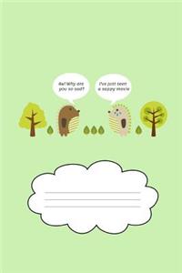 Hedgehog Notebook. Blank Lined Journal For Animal And Nature Lovers
