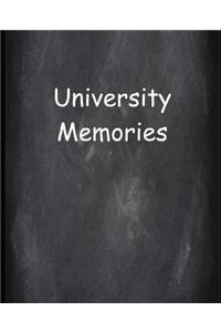 University Memories Chalkboard Design School Composition Book