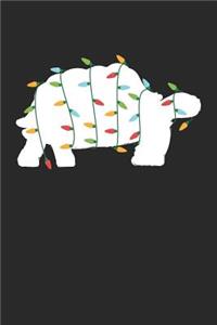 Christmas Notebook 'Turtle with Christmas Lights' - Christmas Gift for Animal Lover - Christmas Lights Turtle Journal