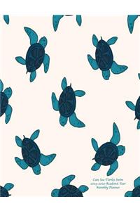 Cute Sea Turtles Swim 2019-2020 Academic Year Monthly Planner