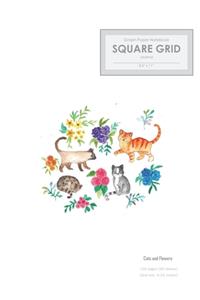 Cats and Flowers Graph Paper Notebook Square Grid Journal (8.5 x 11)
