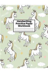 Handwriting Practice Paper Workbook