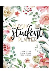 Nursing Student Planner 2019-2020 Academic Calendar Weekly And Monthly