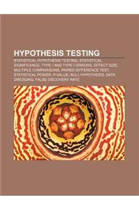 Hypothesis Testing: Statistical Hypothesis Testing, Statistical Significance, Type I and Type II Errors, Effect Size, Multiple Comparisons