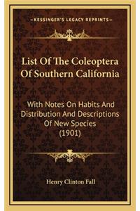 List of the Coleoptera of Southern California