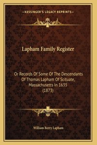 Lapham Family Register