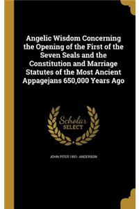 Angelic Wisdom Concerning the Opening of the First of the Seven Seals and the Constitution and Marriage Statutes of the Most Ancient Appagejans 650,000 Years Ago