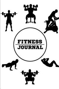 Fitness Journal: Black&white Gym Workout: Workout Log & Food Journal: Track Your Fitness & Workouts (Fitness Journal): Fitness Journal