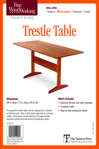 Fine Woodworking's Trestle Table Plan