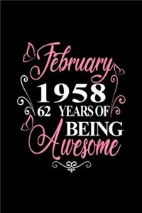February 1958 - 62nd Birthday