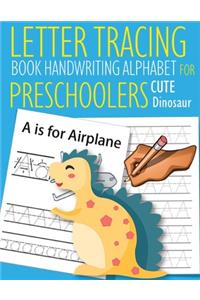 Letter Tracing Book Handwriting Alphabet for Preschoolers Cute Dinosaur