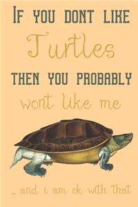 If you dont like Turtles then you probably wont like me ... and i am ok with that