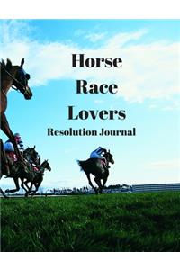 Horse Race Lovers Resolution Journal