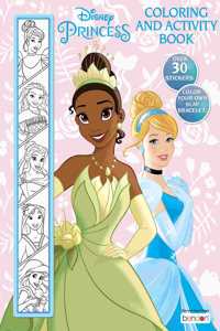 D Princess Coloring and Activity Book with Slap Bracelet