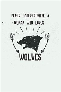 Never Underestimate A Woman Who Loves Wolves