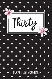 Thirty Bucket List Journal