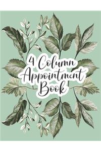 4 Column Appointment Book