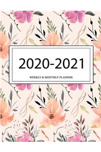 2020 - 2021 Weekly And Monthly Planner