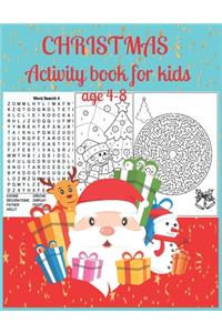 Christmas activity book for kids age 4-8